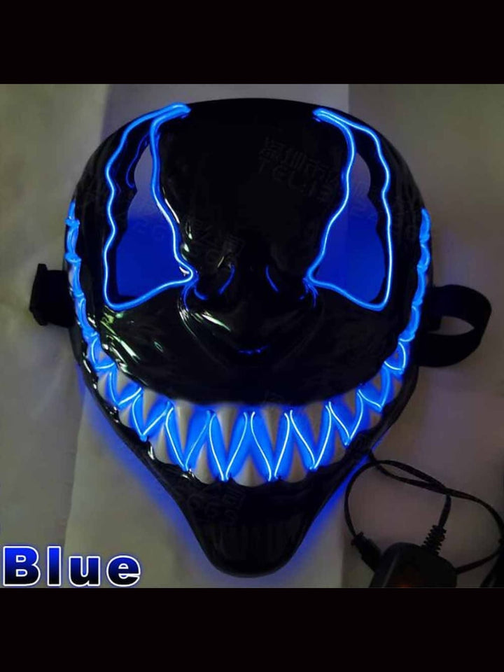 Masque de Diable Lumineux à led pour Halloween - Accessoires de Mascarade