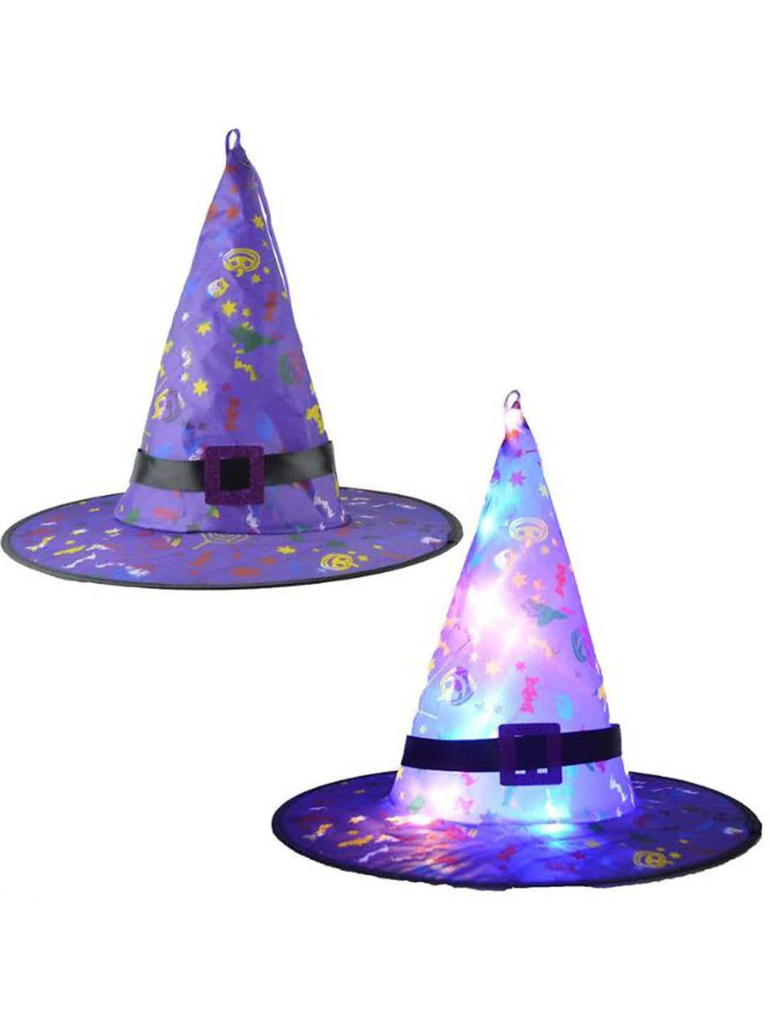 Chapeau de Sorcière Lumineux à led pour Halloween, Décoration de Fête, Accessoires de Costume de Cosplay