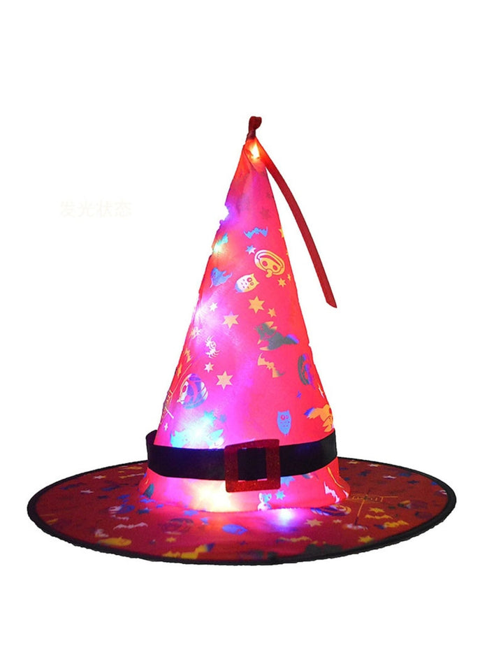 Chapeau de Sorcière Lumineux à led pour Halloween, Décoration de Fête, Accessoires de Costume de Cosplay