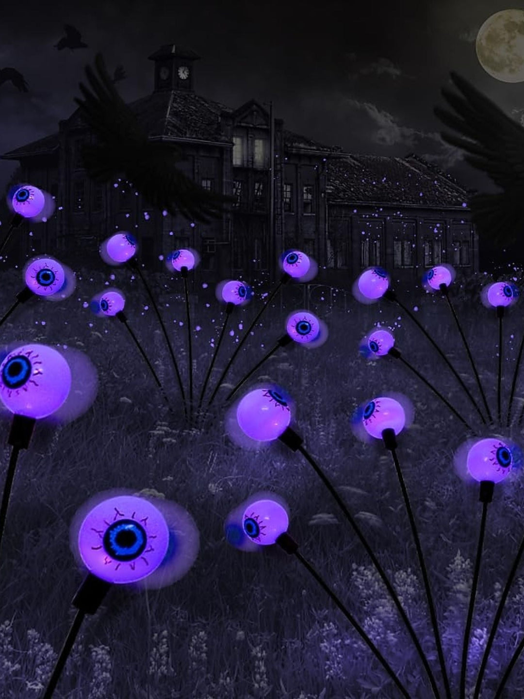 Lumières D'Ambiance D'Horreur de Globe Oculaire de Fantôme de Luciole Verte D'Halloween