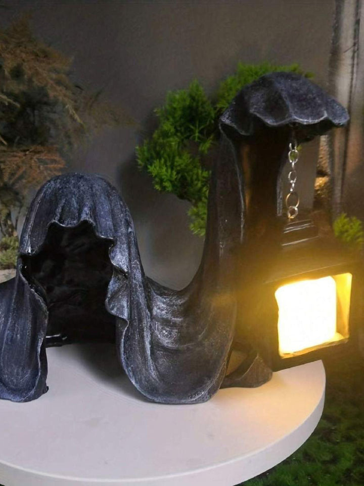 Lampe de Transport D'Horreur D'Halloween Statue en Résine de la Mort de L'Enfer Décoration de Sol Lumières