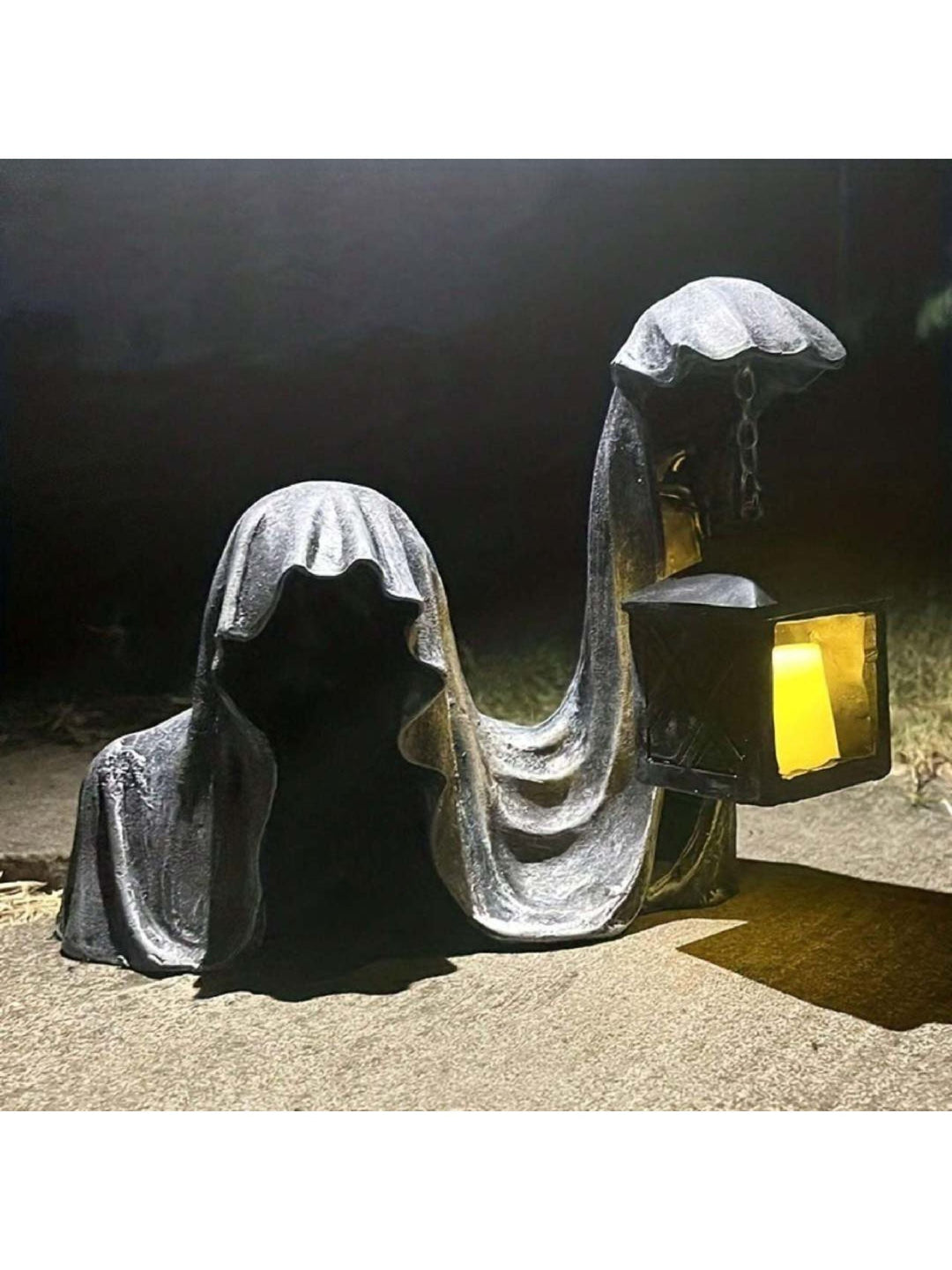 Lampe de Transport D'Horreur D'Halloween Statue en Résine de la Mort de L'Enfer Décoration de Sol Lumières