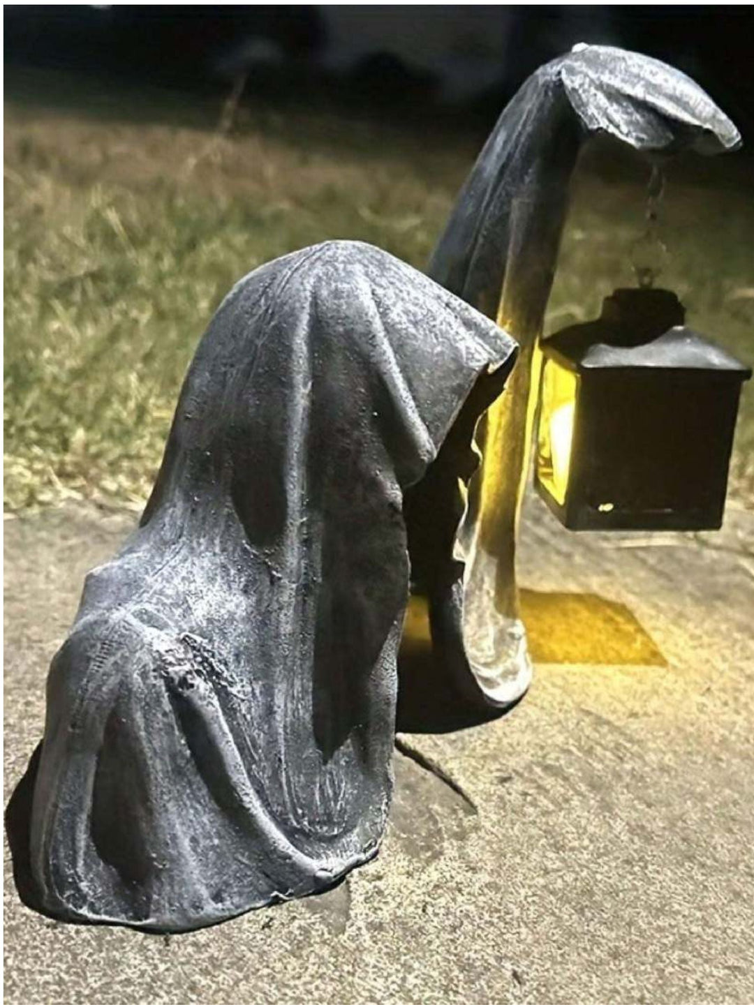 Lampe de Transport D'Horreur D'Halloween Statue en Résine de la Mort de L'Enfer Décoration de Sol Lumières