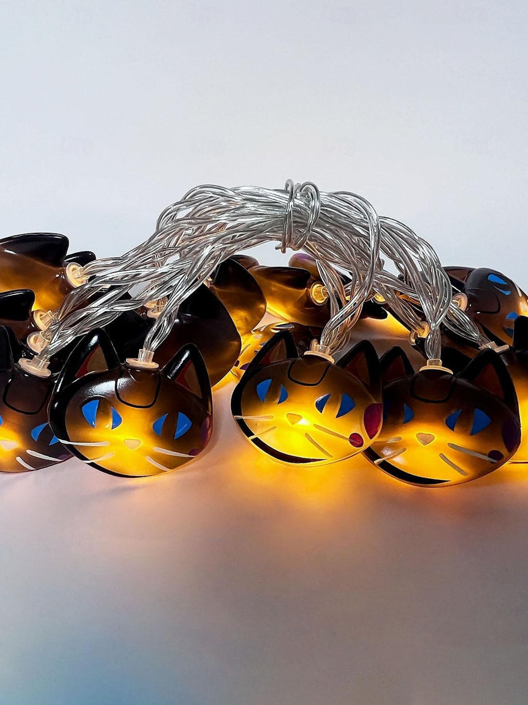 Mini Guirlande Lumineuse Décorative en Forme de Citrouille D'Halloween