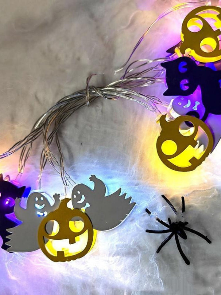 Mini Guirlande Lumineuse Décorative en Forme de Citrouille D'Halloween