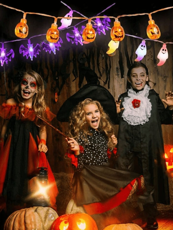 Guirlande Lumineuse D'Ambiance pour Décoration D'Intérieur en Forme de Citrouille D'Halloween