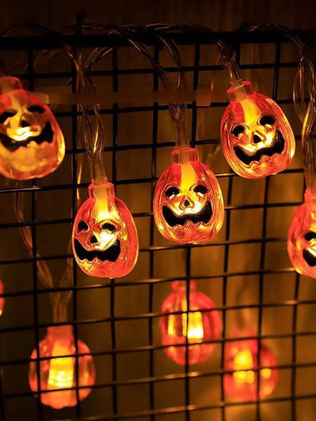 Guirlande Lumineuse D'Ambiance pour Décoration D'Intérieur en Forme de Citrouille D'Halloween