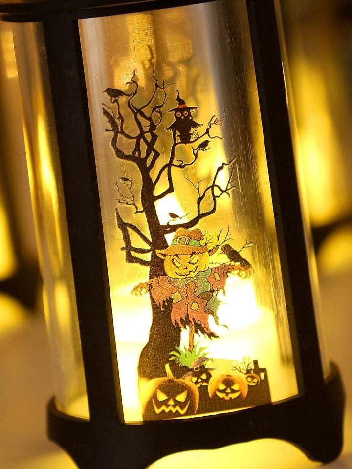 Lumières Éoliennes Créatives Vintage pour Halloween, Accessoires D'Ambiance Décoratifs