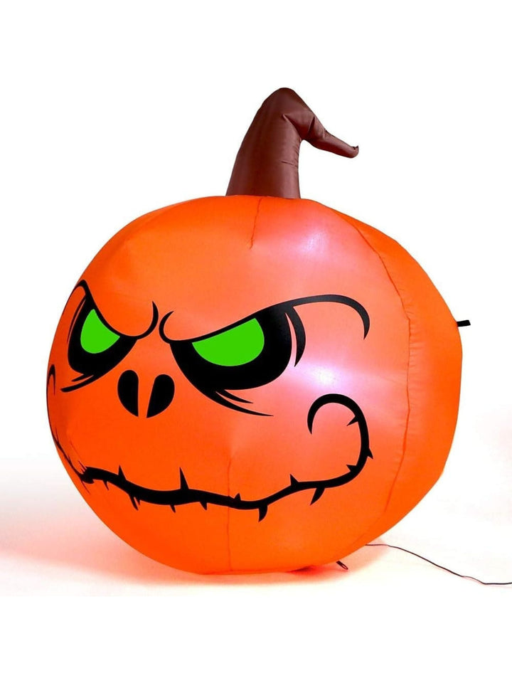 Accessoires de Décoration Lumineuse de Citrouille de Sorcière Gonflable Orange D'Extérieur D'Halloween