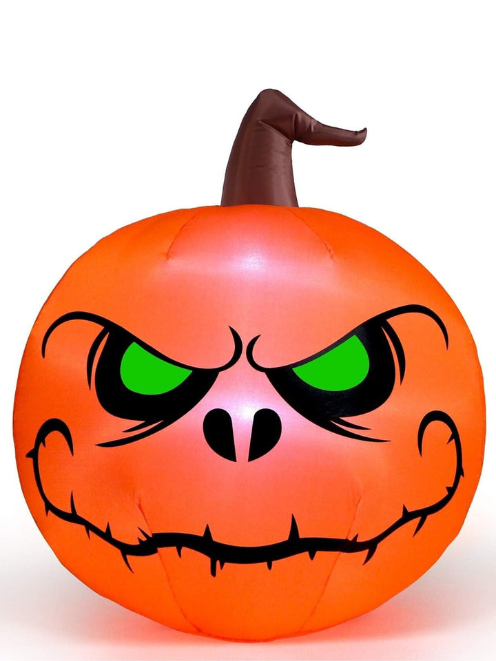 Accessoires de Décoration Lumineuse de Citrouille de Sorcière Gonflable Orange D'Extérieur D'Halloween