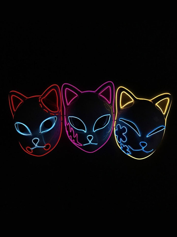 Masque Lumineux Classique D'Halloween pour Cosplay