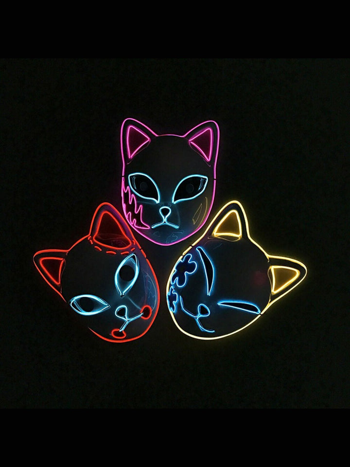 Masque Lumineux Classique D'Halloween pour Cosplay