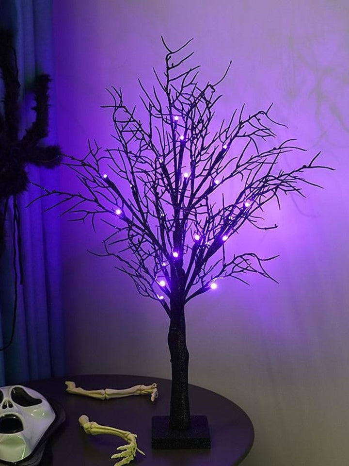 Décoration D'Arbre de Paysage à led Violet Effrayant pour Halloween