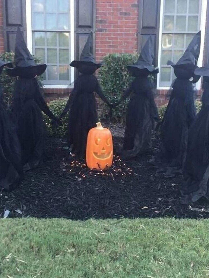 Décoration Suspendue Effrayante à Dégradé Coloré pour Halloween, Sorcière, Fantôme, Commande Vocale