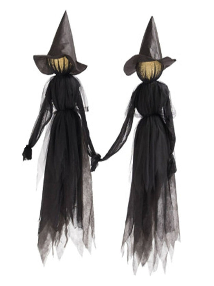 Décoration Suspendue Effrayante à Dégradé Coloré pour Halloween, Sorcière, Fantôme, Commande Vocale