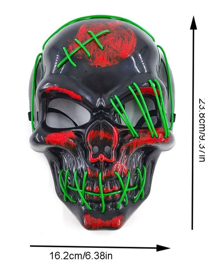 Masque de Déguisement de Pirate avec Tête de Mort et Éclairage led pour Halloween