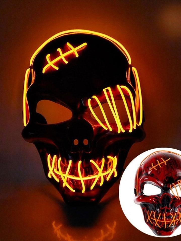 Masque de Déguisement de Pirate avec Tête de Mort et Éclairage led pour Halloween