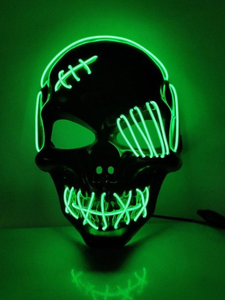 Masque de Déguisement de Pirate avec Tête de Mort et Éclairage led pour Halloween