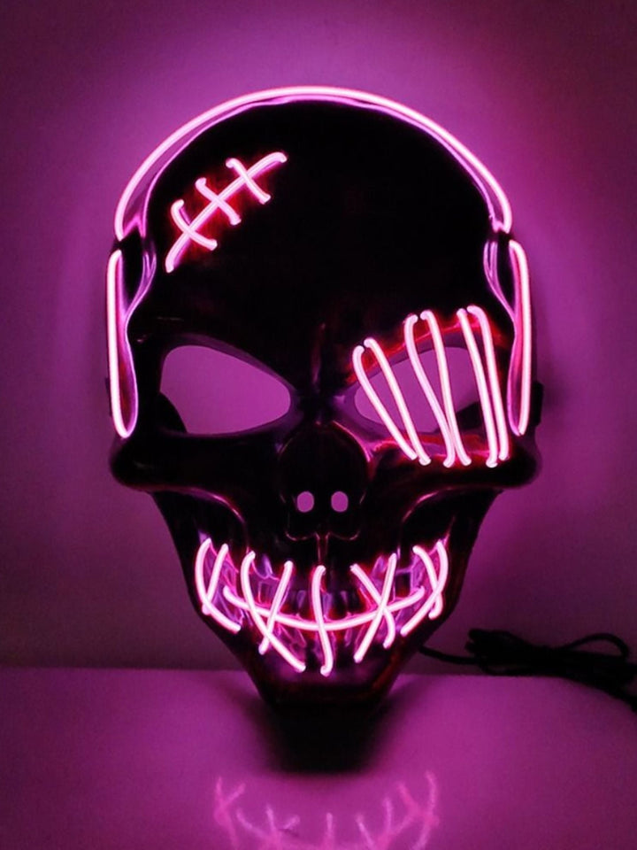 Masque de Déguisement de Pirate avec Tête de Mort et Éclairage led pour Halloween