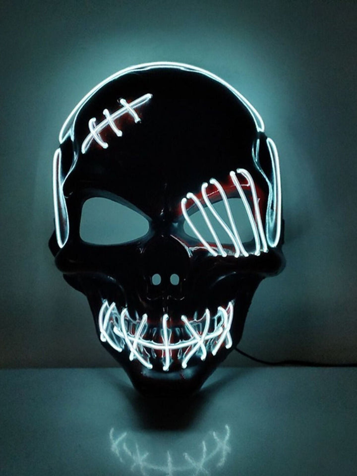 Masque de Déguisement de Pirate avec Tête de Mort et Éclairage led pour Halloween