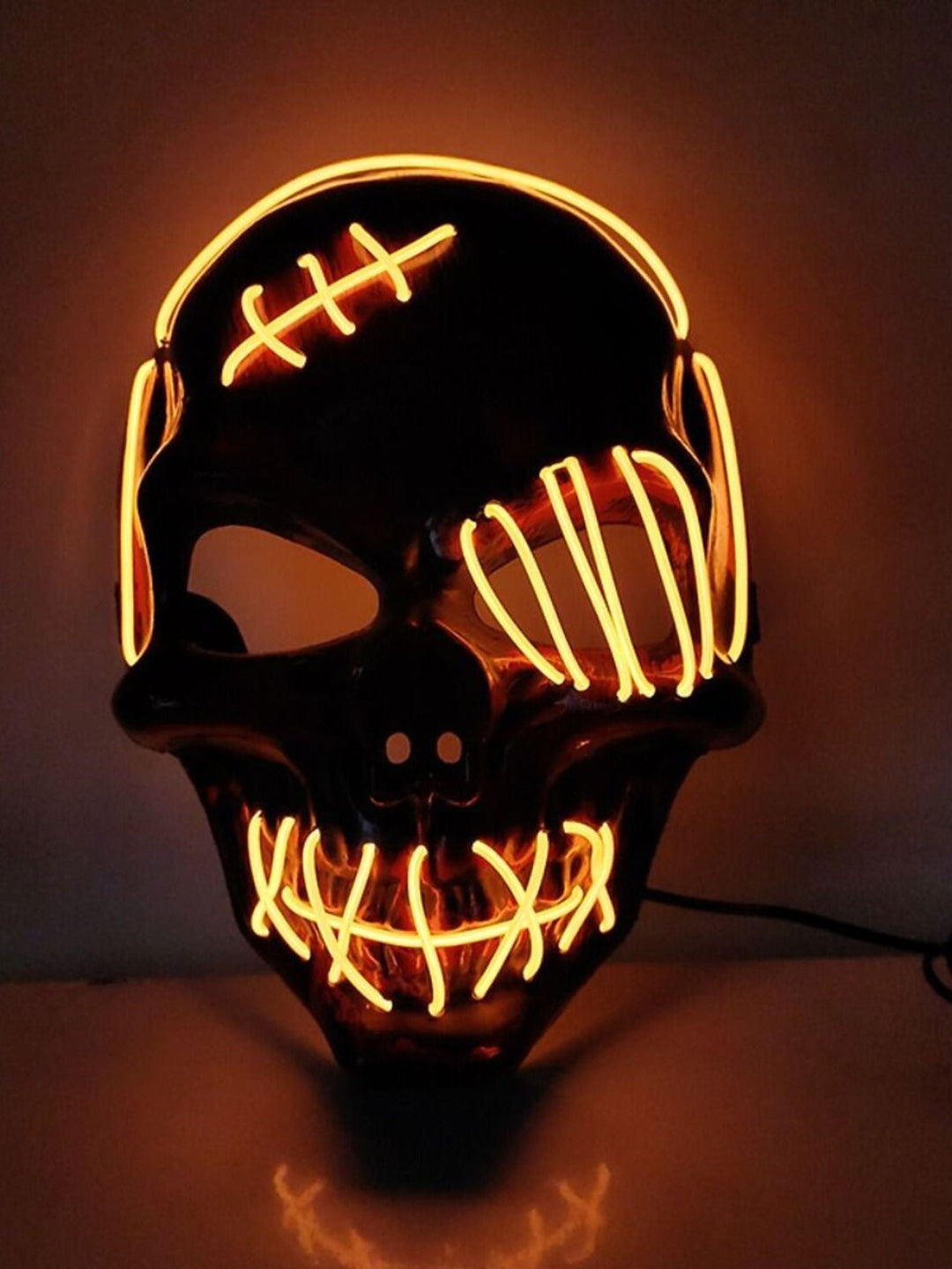 Masque de Déguisement de Pirate avec Tête de Mort et Éclairage led pour Halloween
