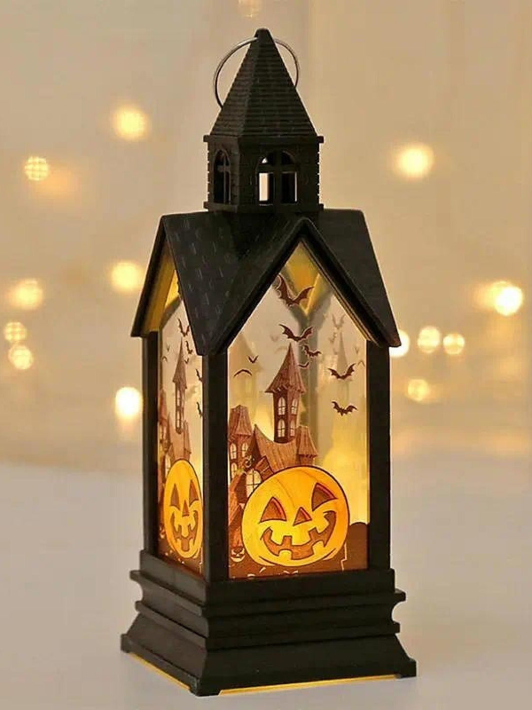 Lampe de Table à Bougie led Noire Rétro pour Halloween