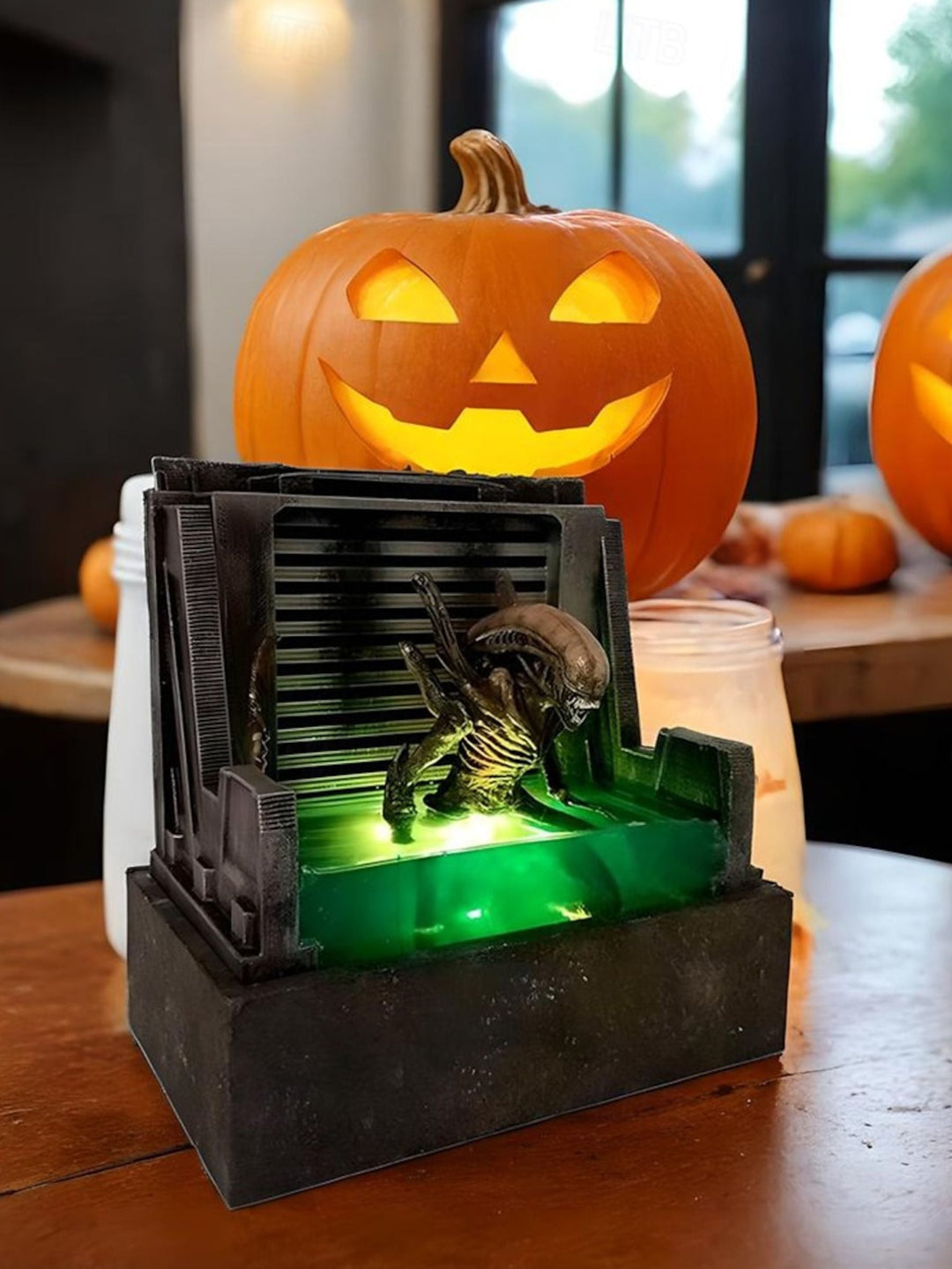 Lumières Décoratives de Bureau Classiques en Résine Représentant Un Motif D'Horreur pour Halloween