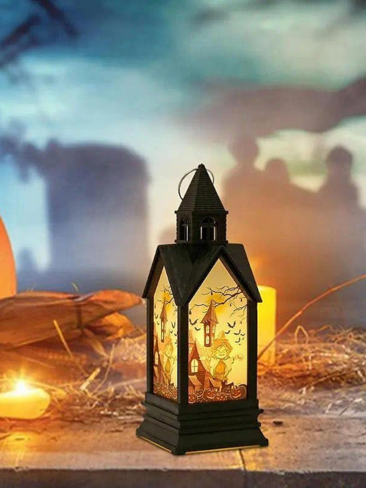 Lampe de Table à Bougie led Noire Rétro pour Halloween