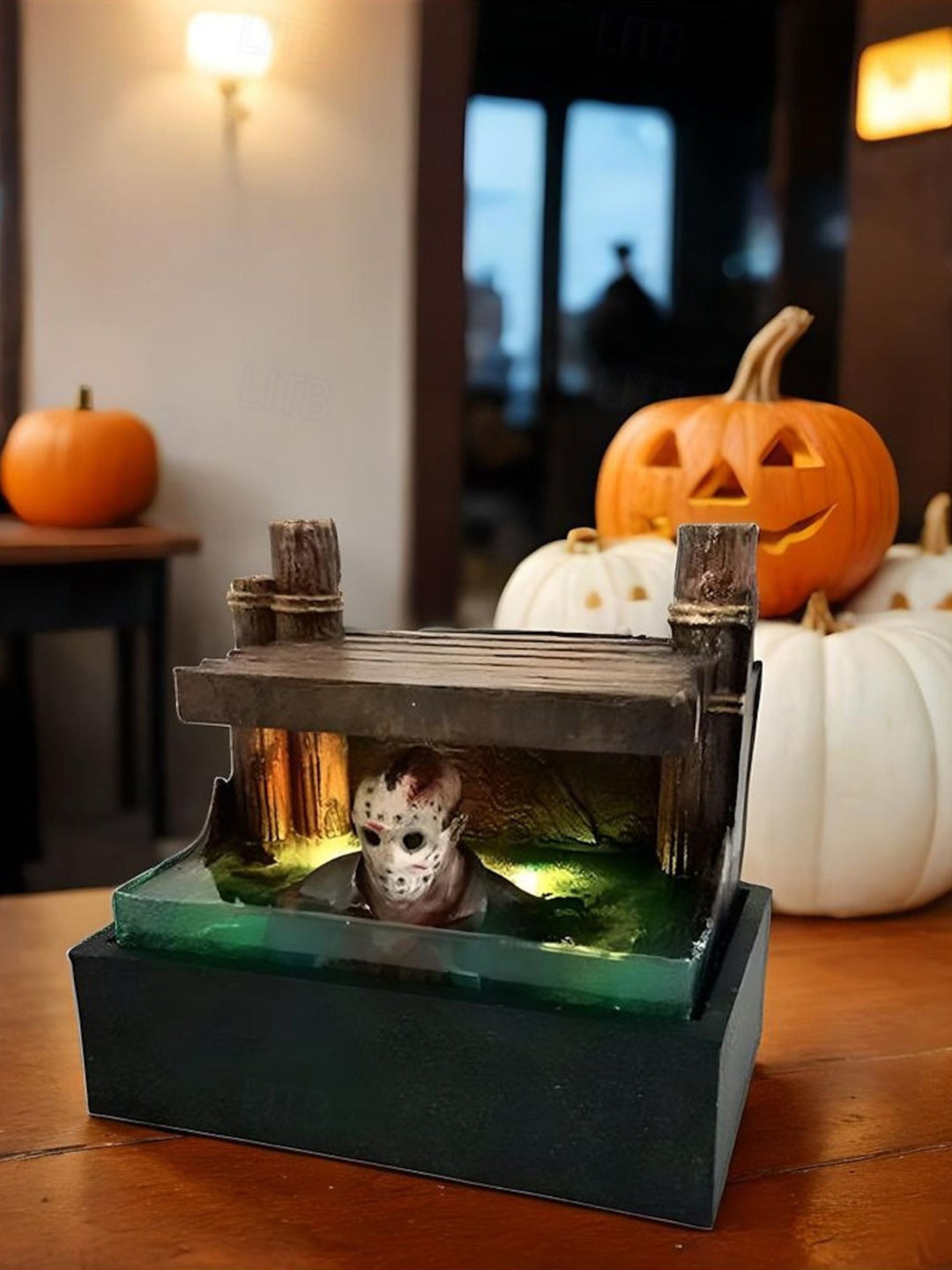 Lumières Décoratives de Bureau Classiques en Résine Représentant Un Motif D'Horreur pour Halloween