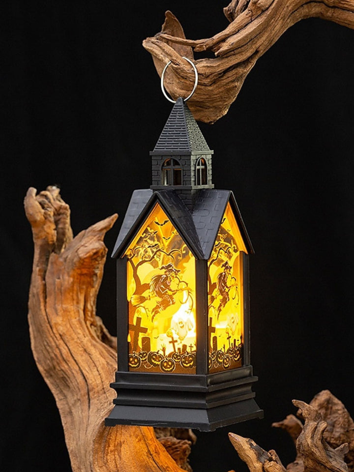 Lampe de Table à Bougie led Noire Rétro pour Halloween