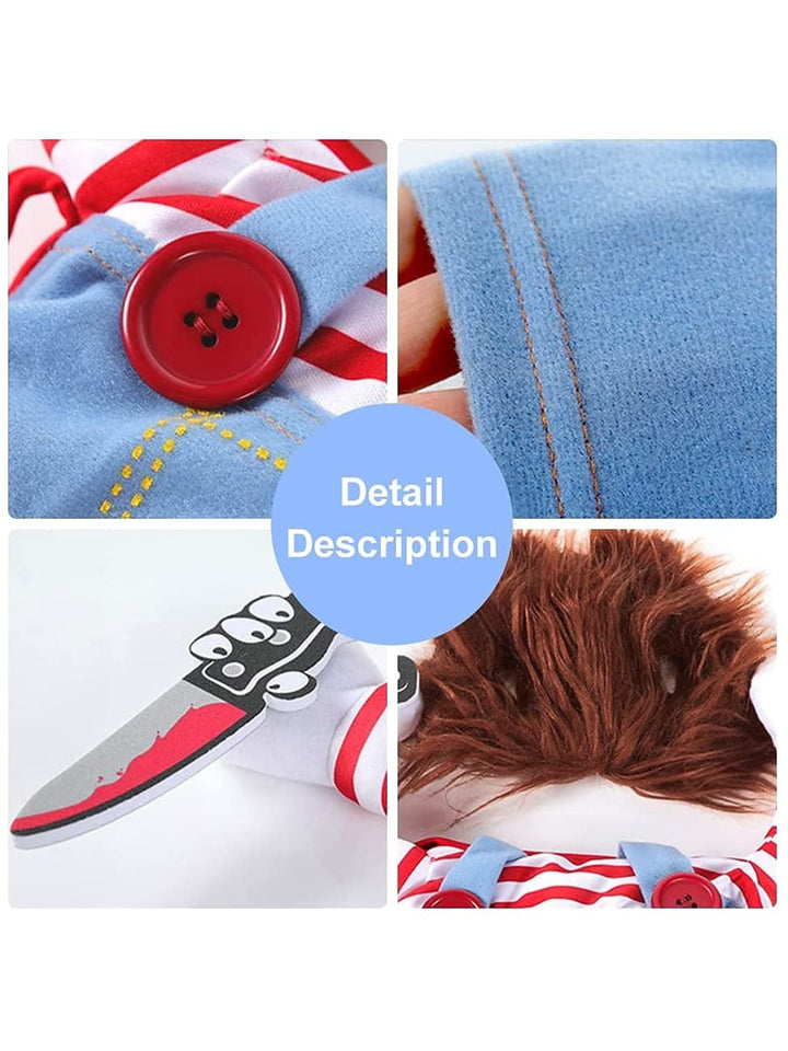 Costume D'Halloween pour Animal de Compagnie, Poupée Mortelle et Mignonne, Chien D'Horreur