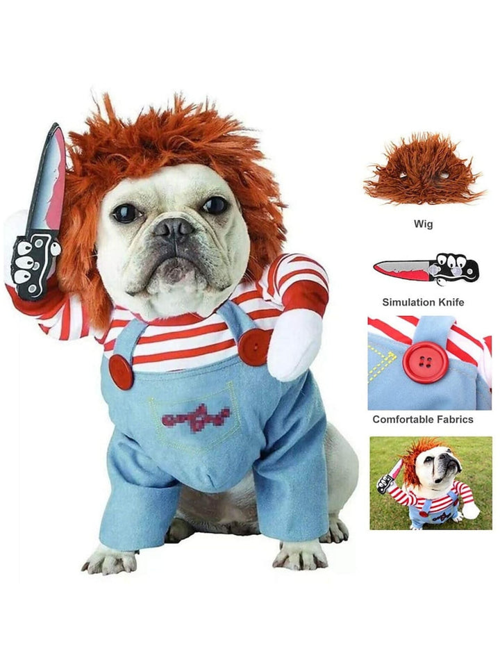 Costume D'Halloween pour Animal de Compagnie, Poupée Mortelle et Mignonne, Chien D'Horreur