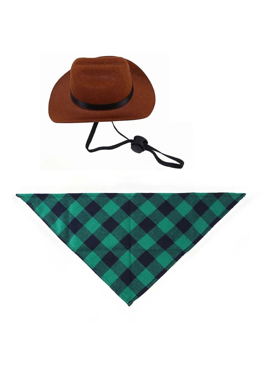 Ensemble D'Accessoires pour Animaux de Compagnie avec Chapeau de Cowboy Rétro de Style Western pour Halloween
