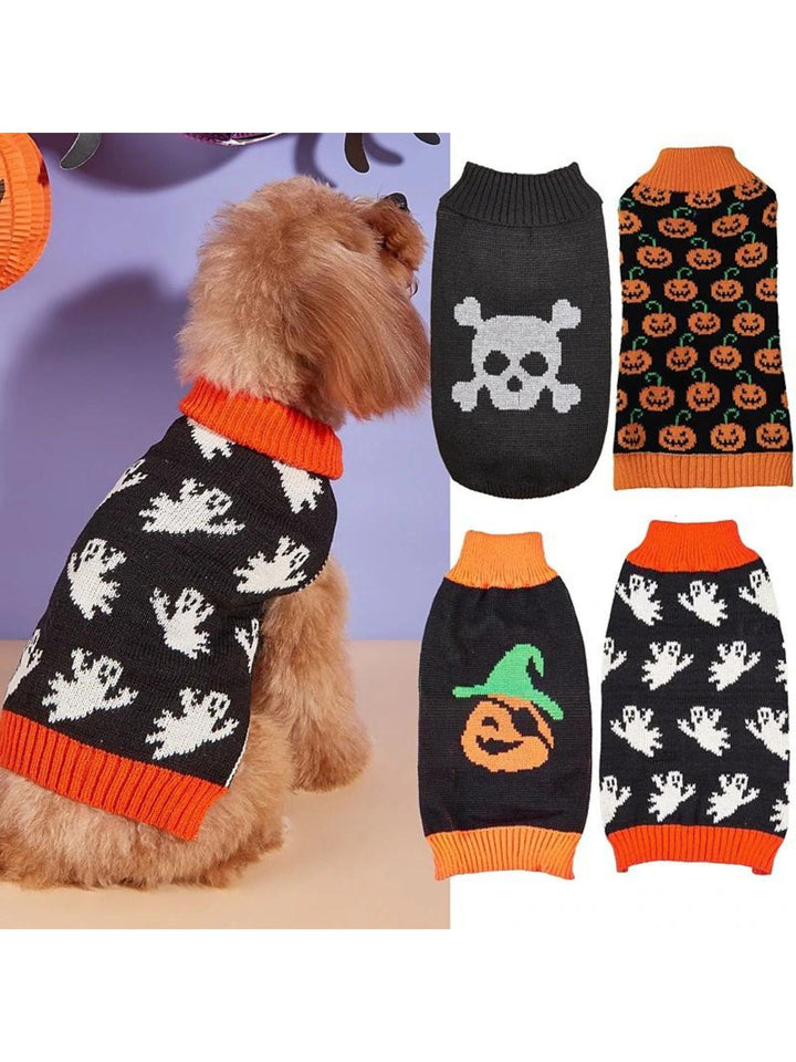 Pull Tricoté Mignon pour Animaux de Compagnie pour Halloween, Costumes Amusants