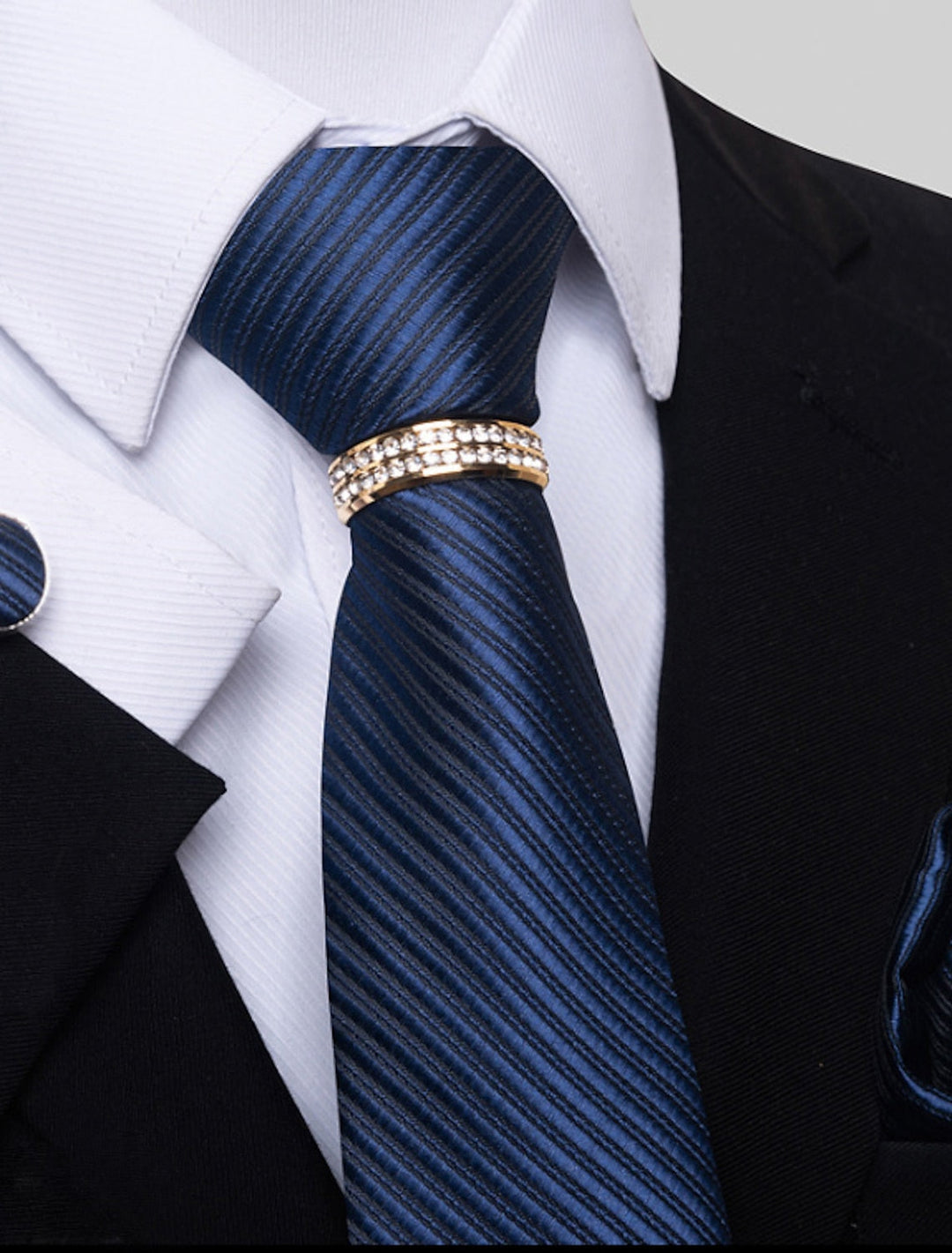 Cravates Basiques Pour Hommes De Couleur Unie Jaune Clair Blanc Rouge Foncé Avec Strass