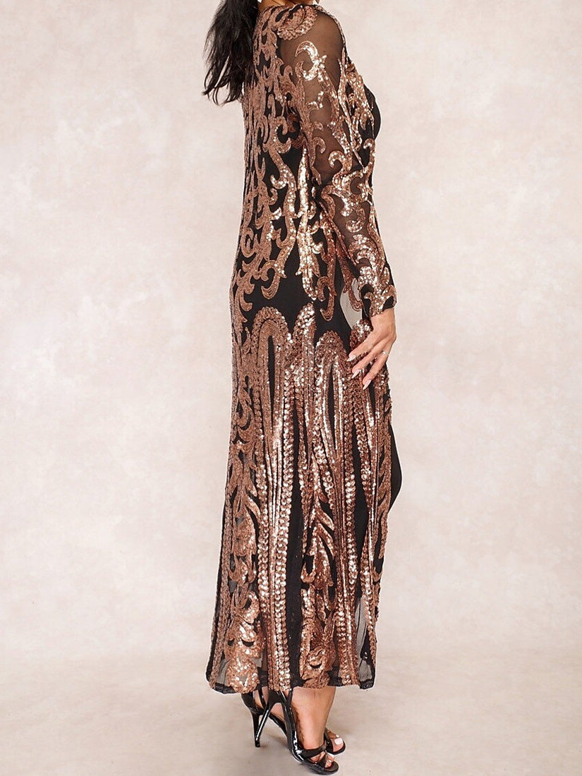 Manteaux/Vestes/Manteaux Enveloppants pour Femmes avec Totem/Paillettes/Appliques, Longueur Cheville, Manches Longues, Étoles de Mariage