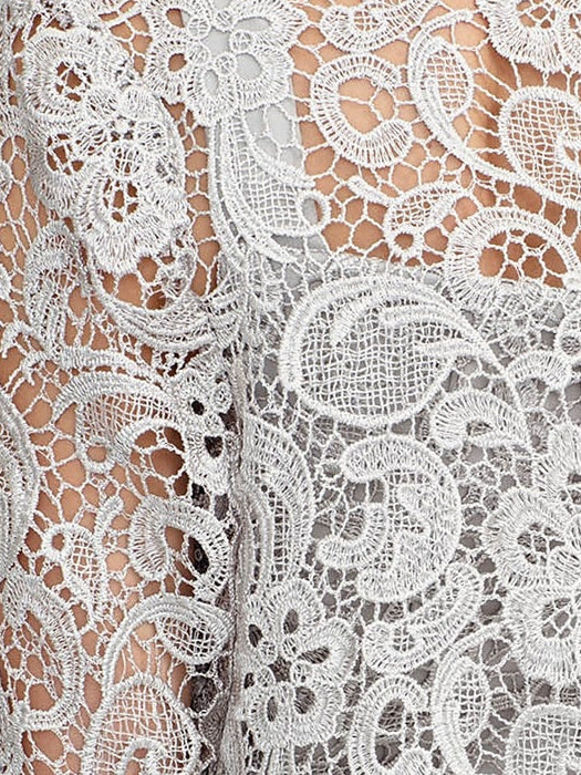 Châle/Boléro en Dentelle Florale à Manches 3/4 pour Invité de Mariage pour Femme