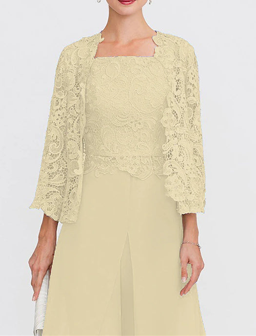 Châle/Boléro en Dentelle Florale à Manches 3/4 pour Invité de Mariage pour Femme