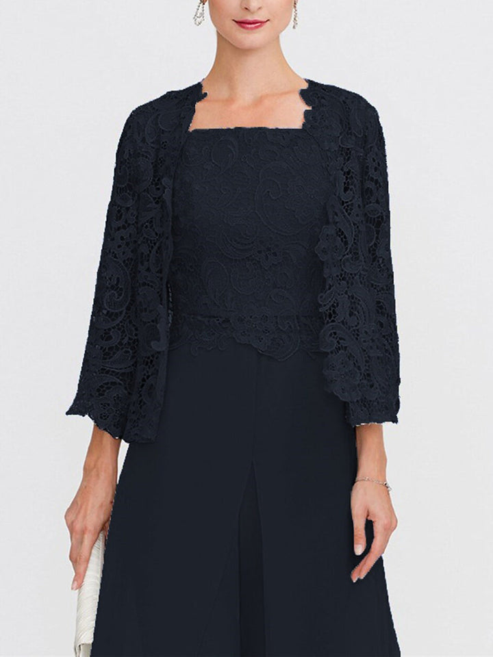 Châle/Boléro en Dentelle Florale à Manches 3/4 pour Invité de Mariage pour Femme