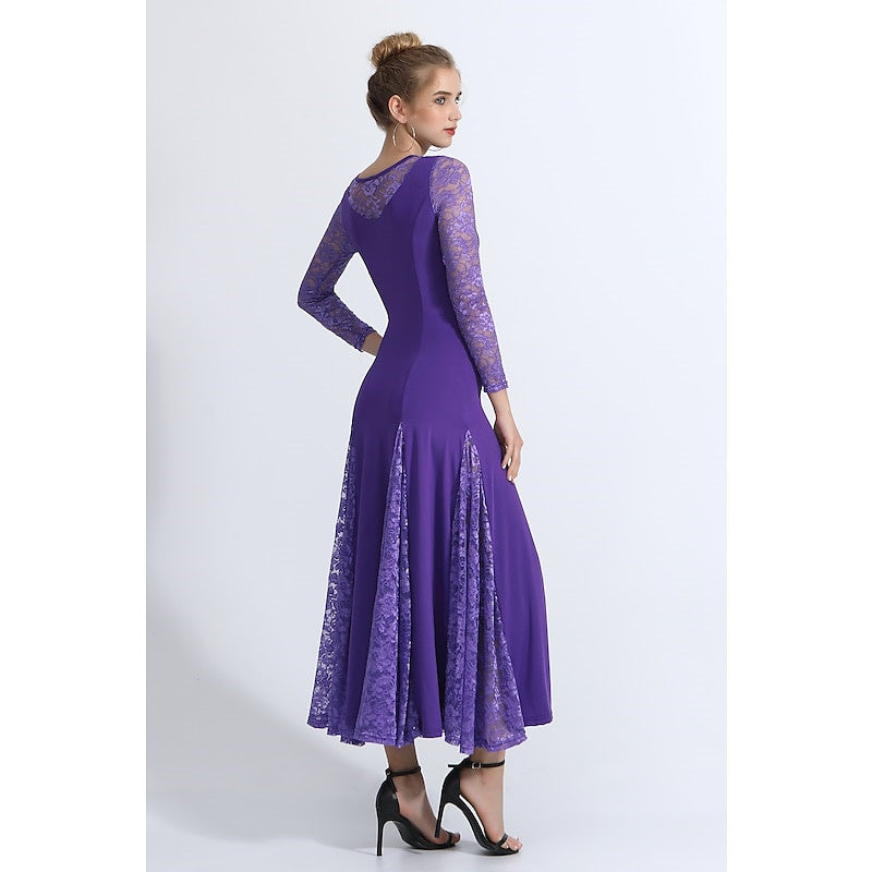 Robe de Danse à Manches Longues pour Femmes, Entraînement, Performance, Tenue Quotidienne