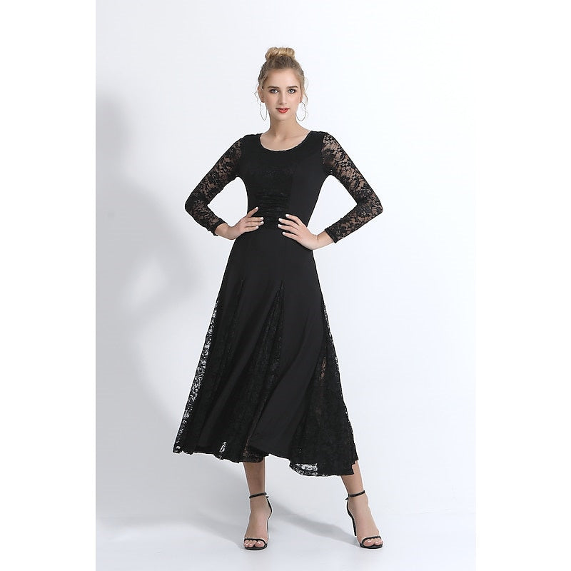 Robe de Danse à Manches Longues pour Femmes, Entraînement, Performance, Tenue Quotidienne