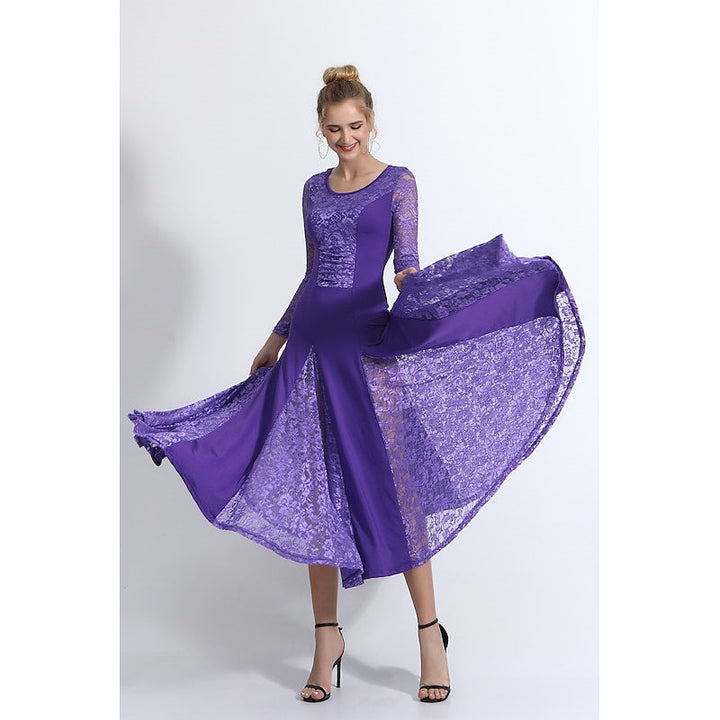 Robe de Danse à Manches Longues pour Femmes, Entraînement, Performance, Tenue Quotidienne