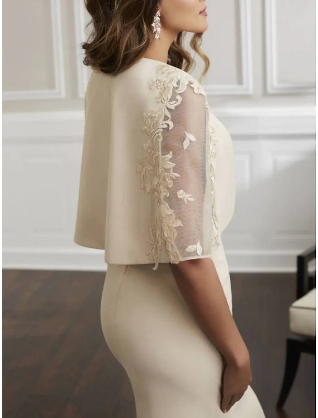Châles Sans Manches Élégants et Purs pour Invités de Mariage pour Femmes avec Broderie