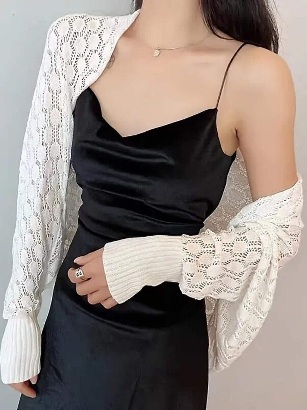 Tricot à Manches Longues de Luxe pour Femmes avec Une Couleur Pure