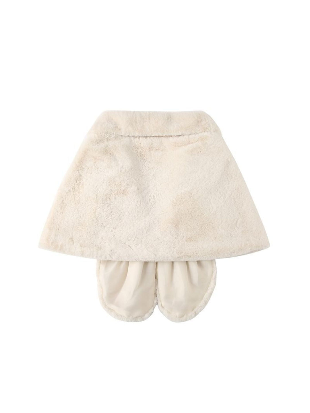 Châle Élégant en Fausse Fourrure Blanche Chaude pour Femme