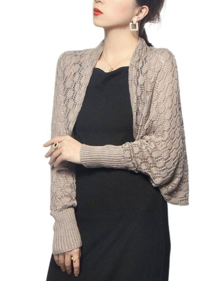 Robe Portefeuille Rétro Élégante à Manches Longues en Polyester Blanc pour Femme