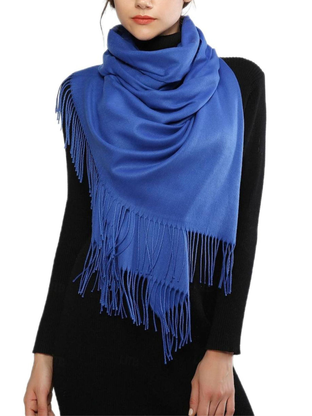 Écharpes D'Hiver Chaudes et Douces en Imitation Cachemire pour Femmes, Couleur Pure