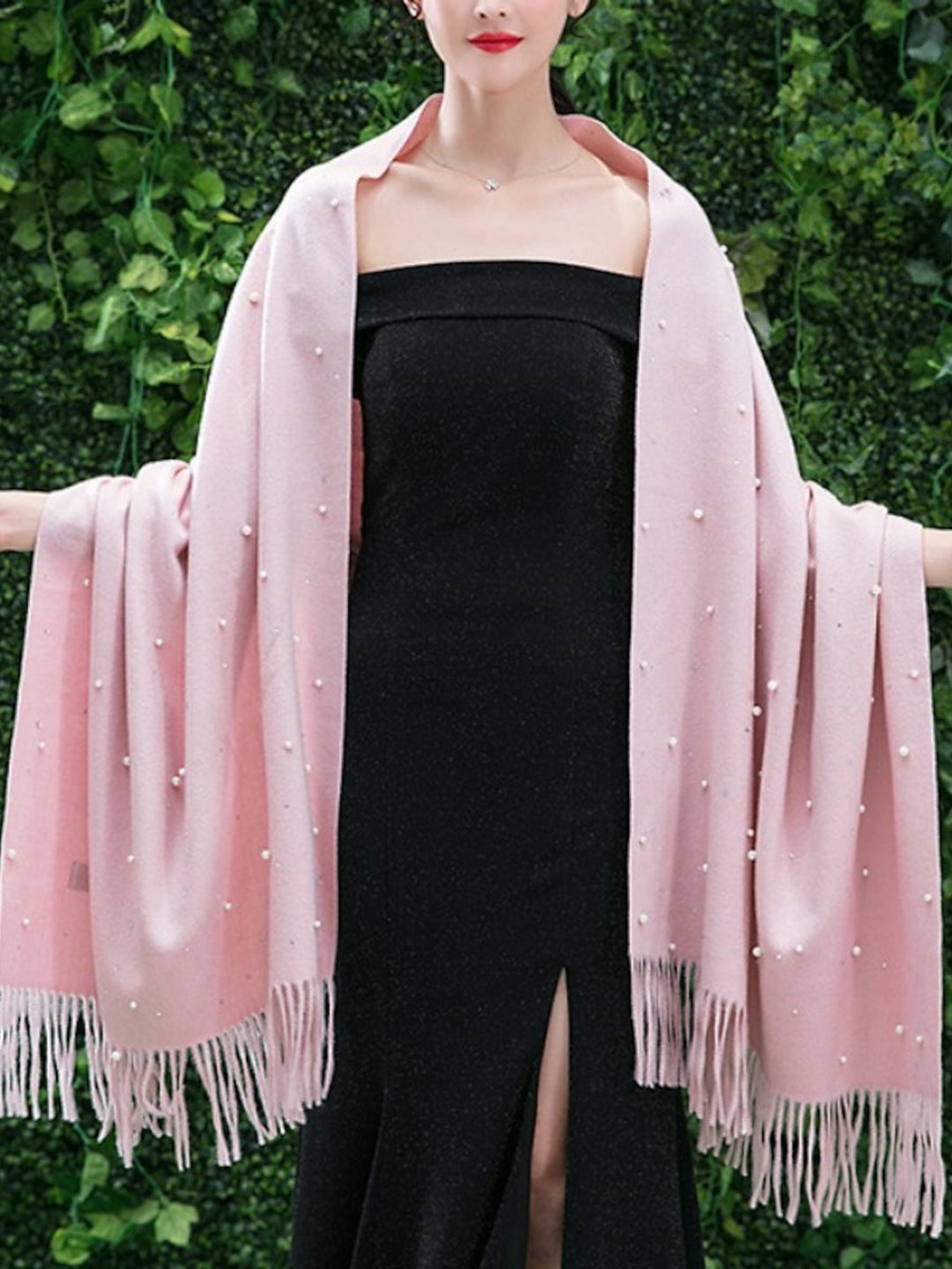 Manteau D'Hiver Élégant en Fausse Laine Pure Sans Manches pour Femme avec Strass