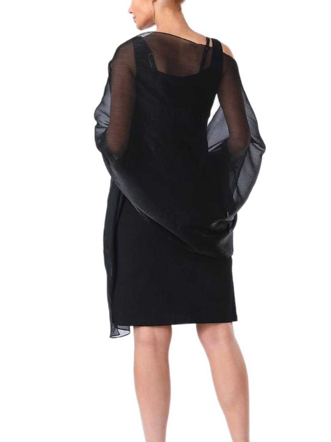 Châle Doux et Élégant en Tulle de Couleur Pure Scintillant pour Femme