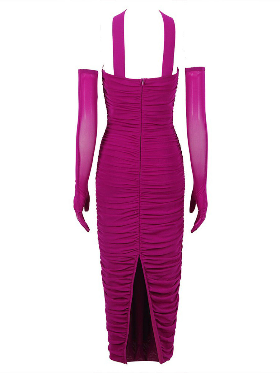 Gaine/Colonne Chérie Sans Manches Ruché Robes de Soirée avec Strass